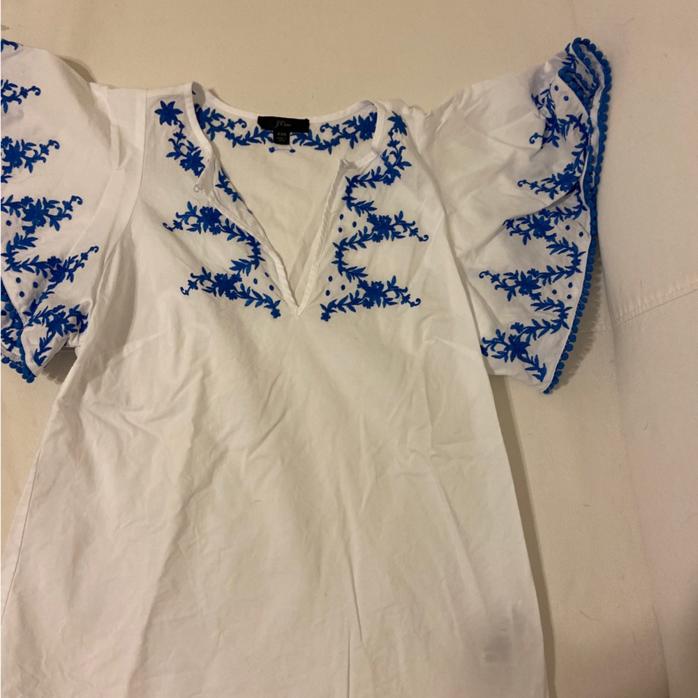 Jcrew Embroidered Blouse